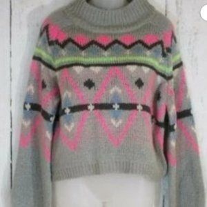 Cropped Gray 80s sweater NEW